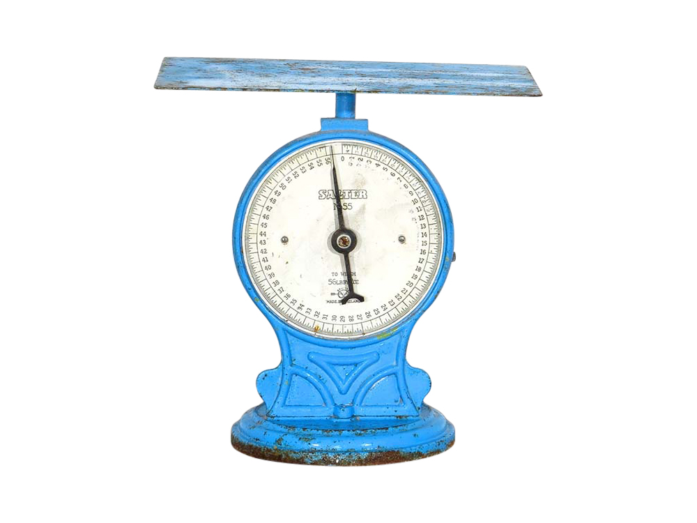 Blue Vintage Scales for Hire