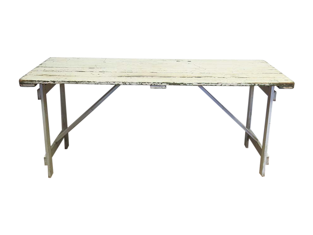 Worn White Table for Hire Scotland