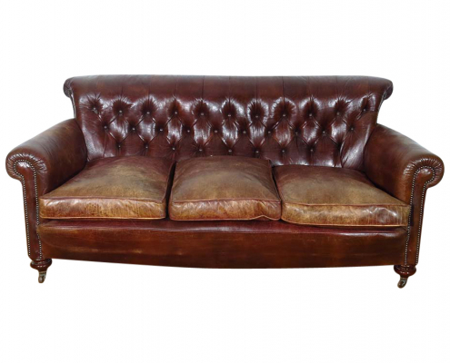 Vintage Leather Sofa for Hire