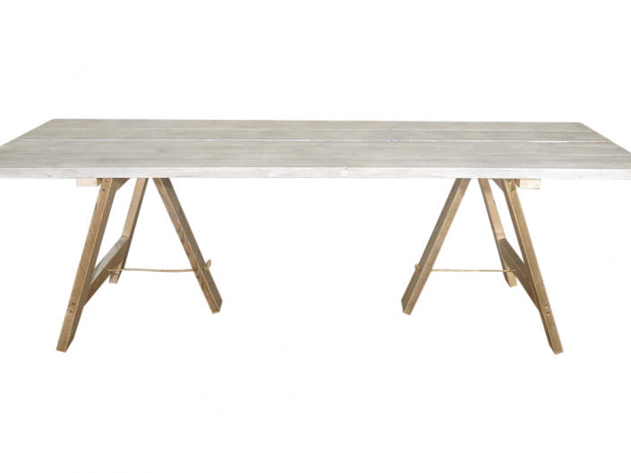 Whitewashed Trestle Tables for Hire