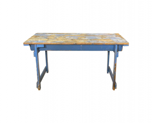 Vintage Distressed Blue Table for Hire