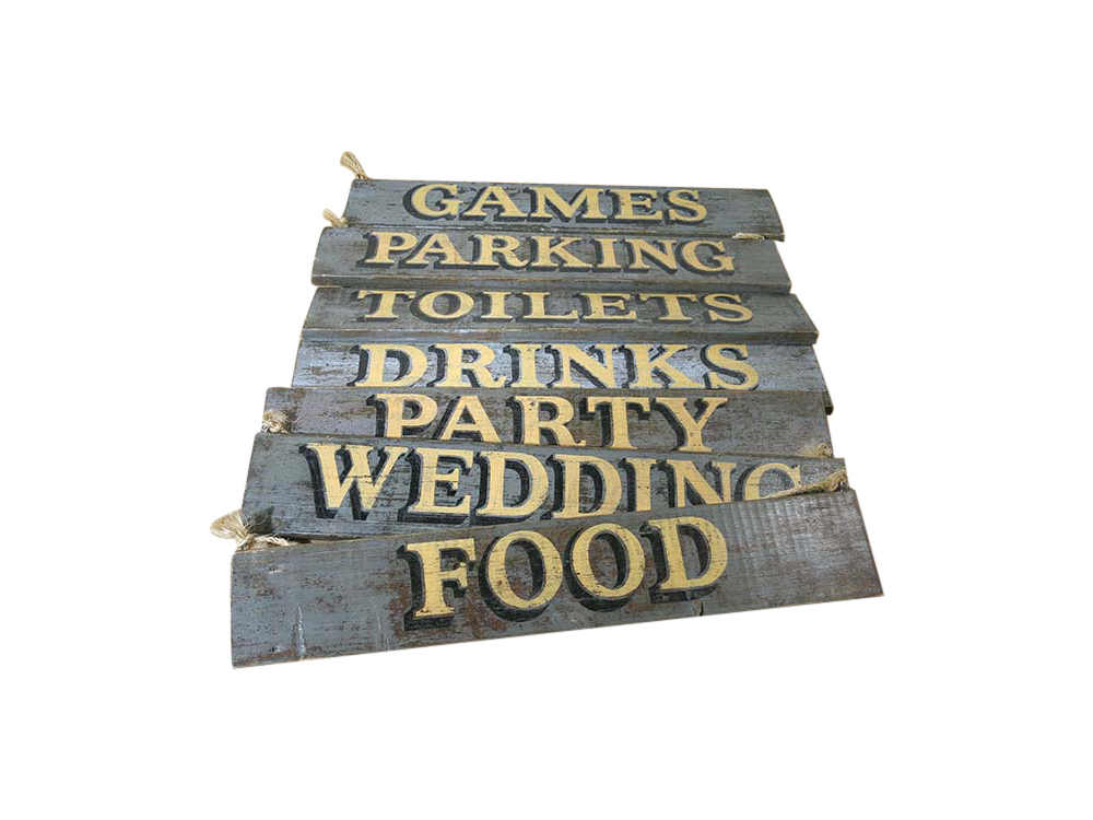 Distressed Wooden Signs for Hire Devon, South West
