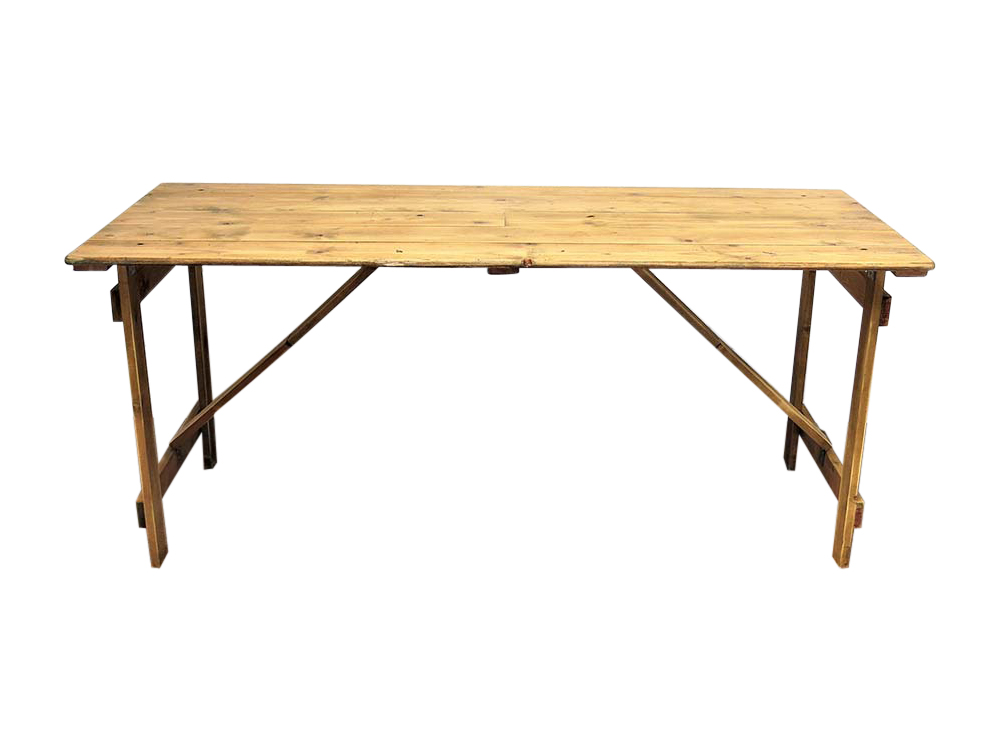 Wooden Trestle Table for Hire Scotland