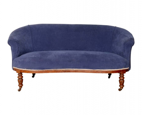 Antique Blue 2 Seater Sofa for Hire