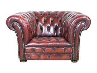 Vintage Leather Oxblood Armchair for Hire Scotland