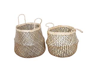 Handmade seagrass baskets