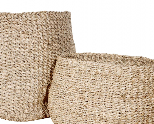 Closed Weave Seagrass Basket