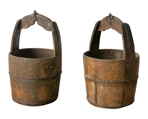 Vintage Chinese Well Buckets for Hire
