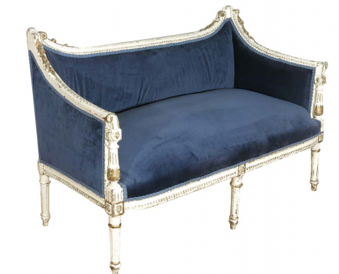 Vintage French Upholstered Sofa for Hire