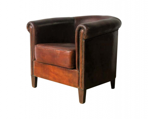 Distressed Leather Chair for Hire Scotland