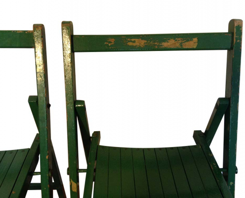 Vintage Green Folding Chairs for Hire Scotland