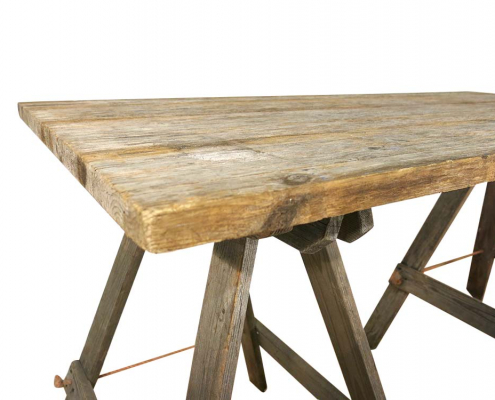 Vintage Wooden Trestle Table for Hire
