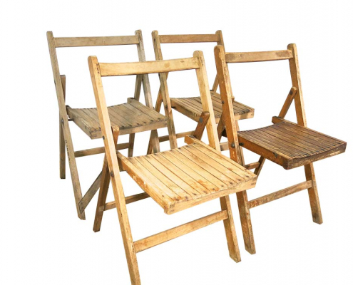 Vintage Wooden Folding Chair for Hire
