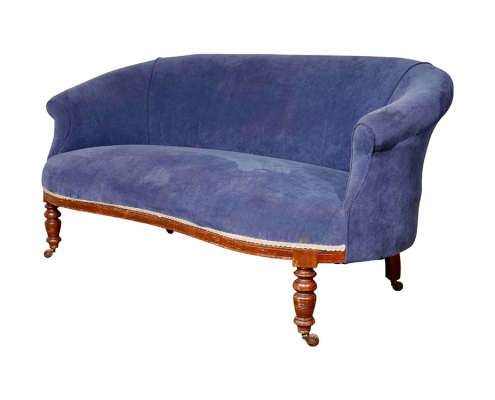 Antique Blue 2 Seater Sofa for Hire